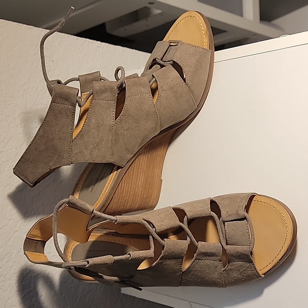 Lace Up Wedge Sandal